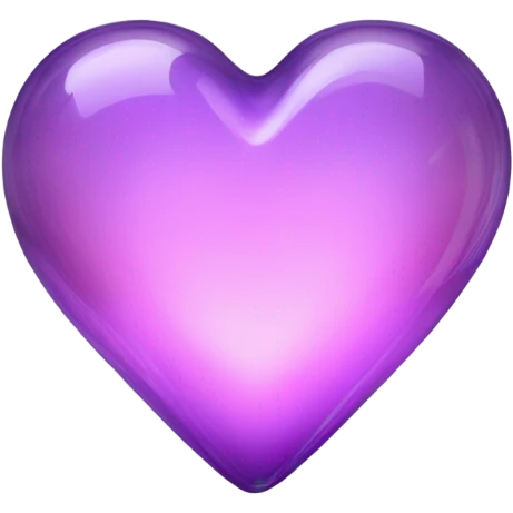 Neon glass mauve heart  emoji