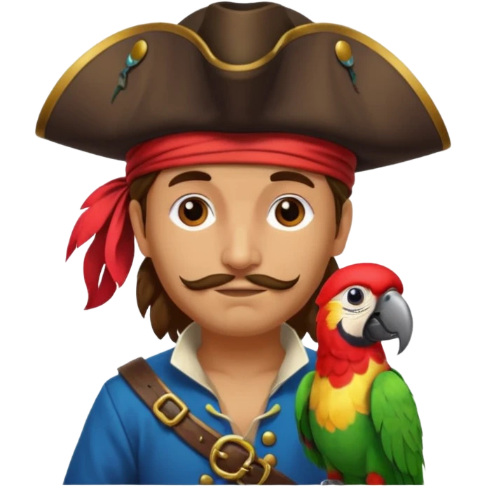 pirate and parrot emoji
