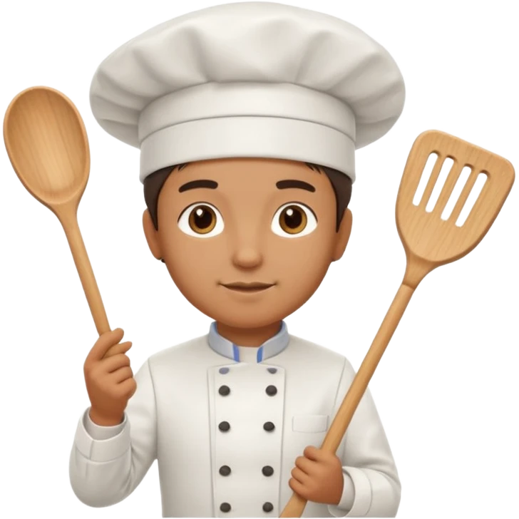 Create a highly polished, 3D game UI–style illustration of a chef.  emoji