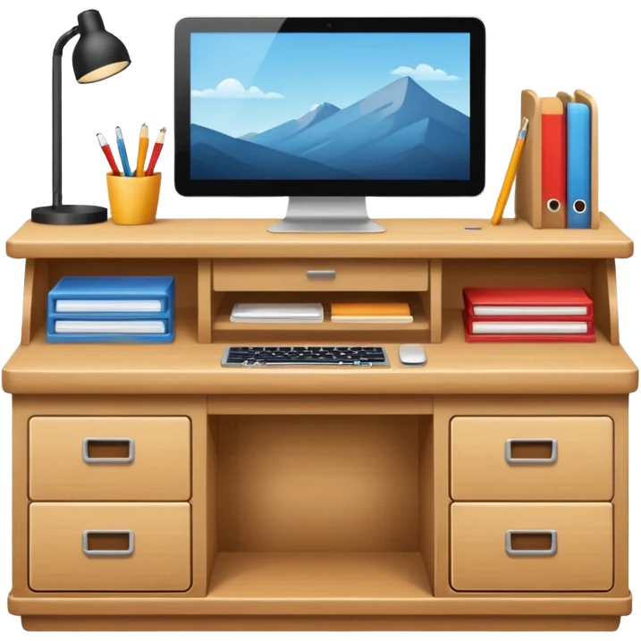 desktop with cabinet emoji