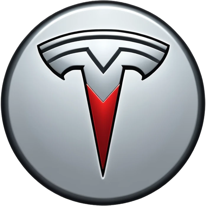 Tesla logo silver emoji