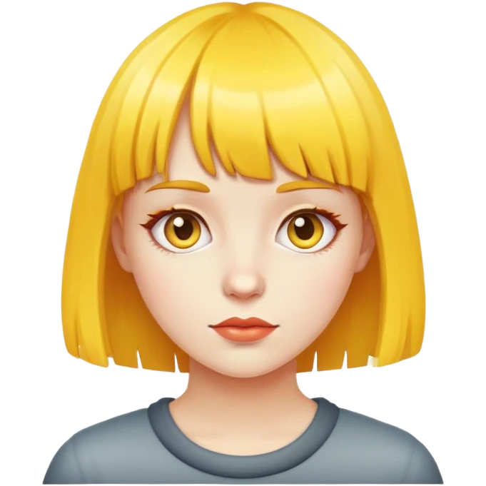 Girl with yellow bangs emoji
