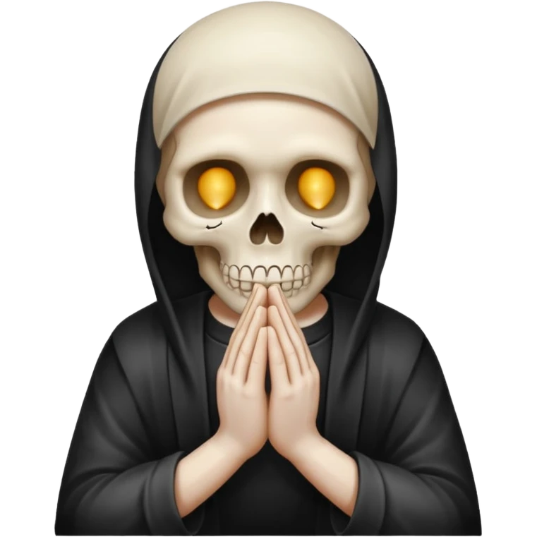 skull praying emoji