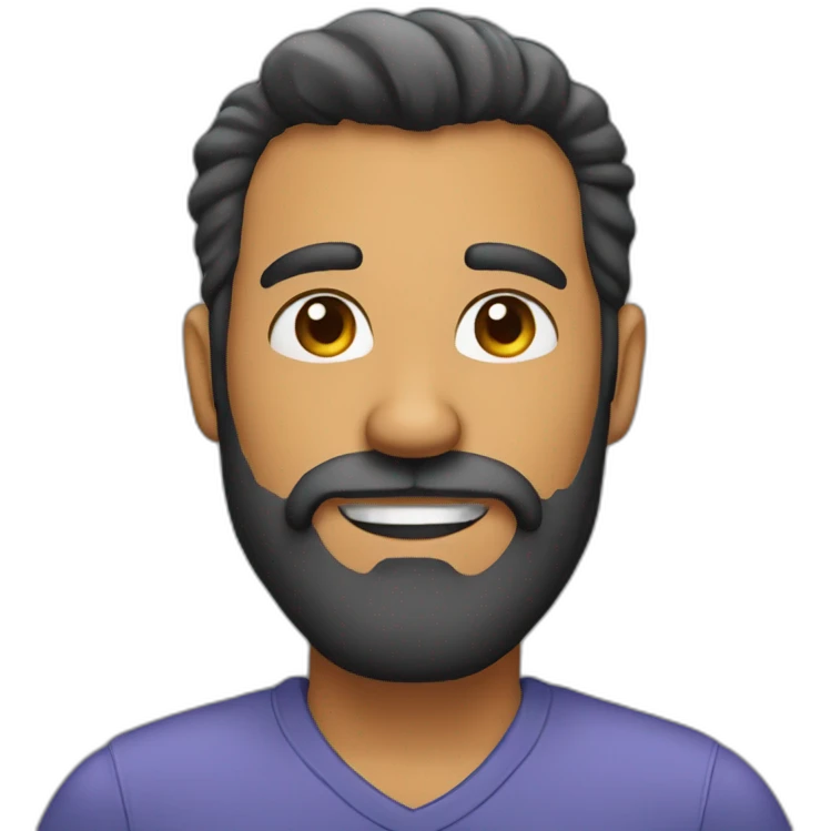 hombre con barba emoji