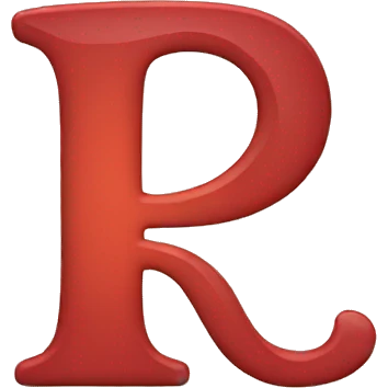 letter r with a heart emoji