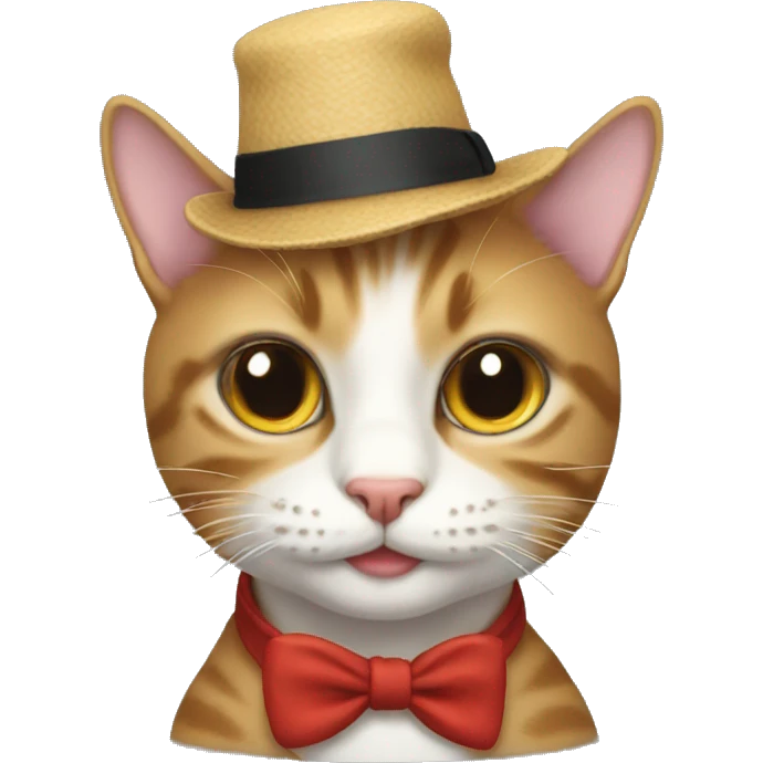 Cat with hat one emoji