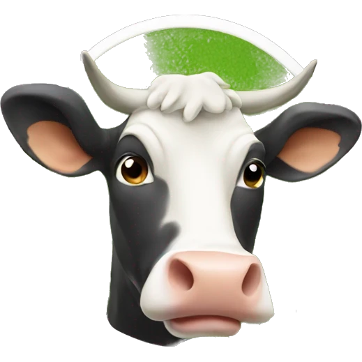 Cow eating grass emoji