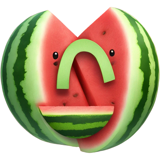 Watermelon heart with infinity sign emoji