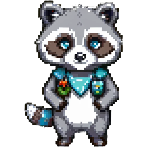 Spiffo raccoon mascot from Project Zomboid emoji