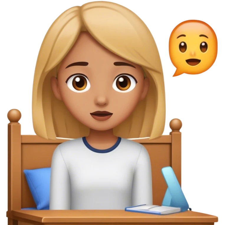 Girl talking in her room emoji