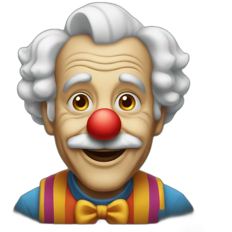 Old man clown emoji