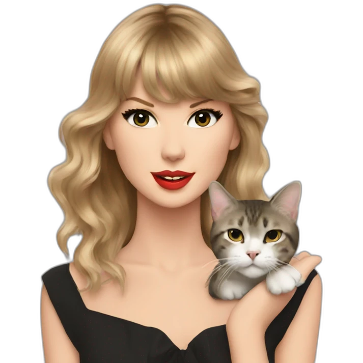 taylor swift with a cat emoji