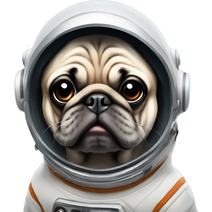 Spaceman pug emoji