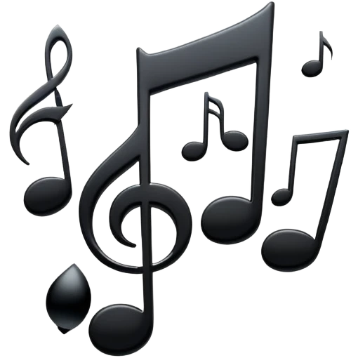 Musical notes floating in the air emoji