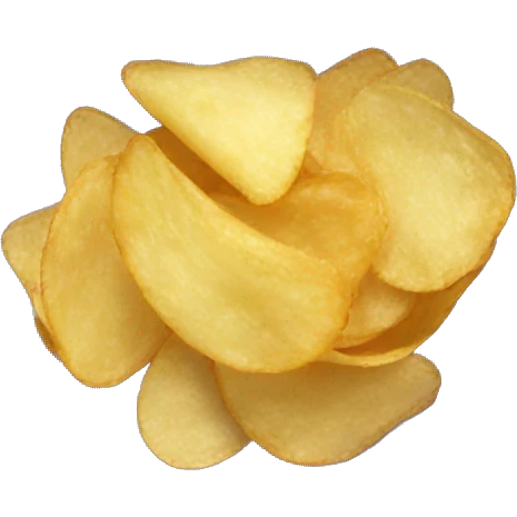 Potato chips in a rainbow bowl emoji