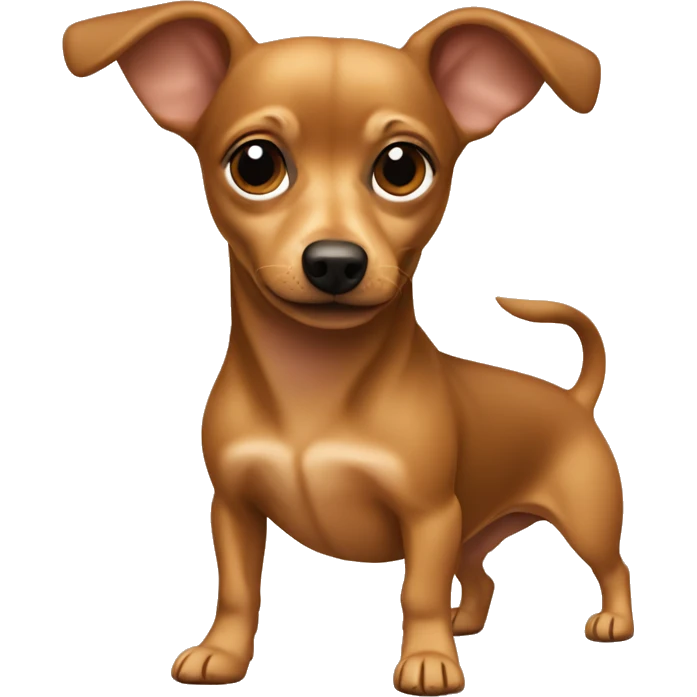 Chiweenie brown and tan emoji