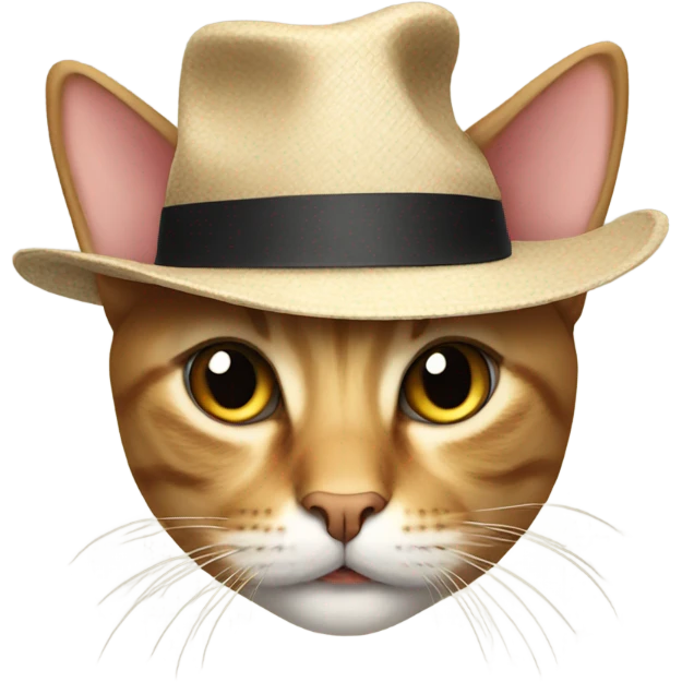 Cat wearing a hat emoji