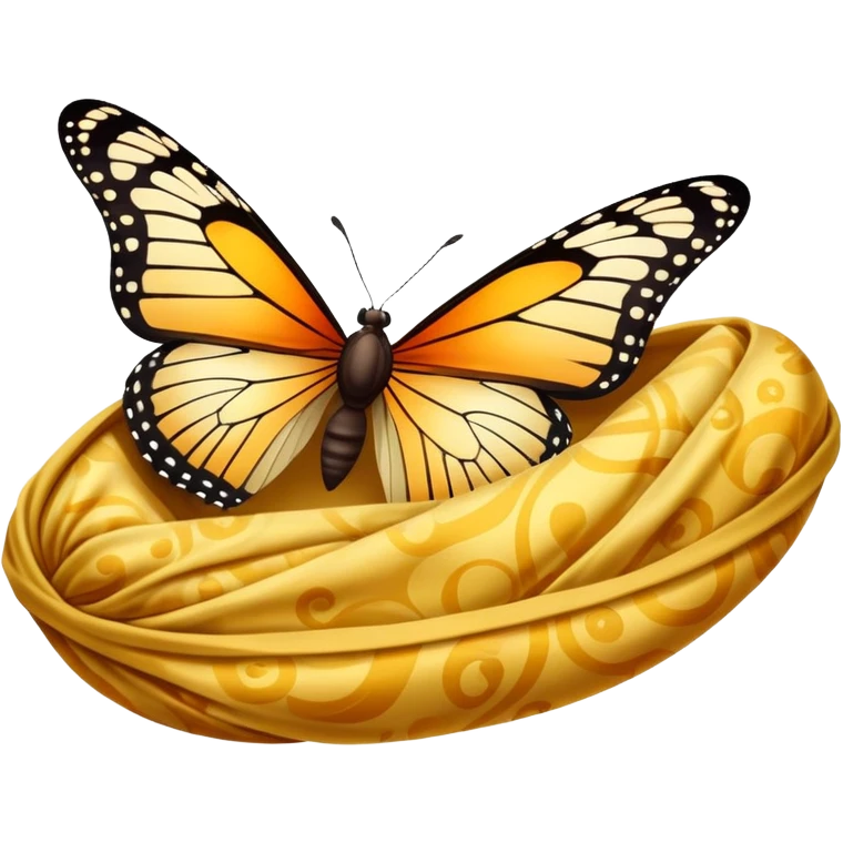 Butterfly in cocoon emoji