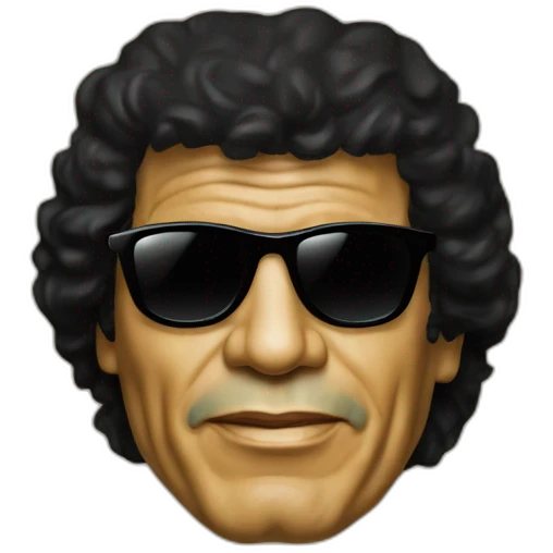 muammar gaddafi with sunglasses emoji