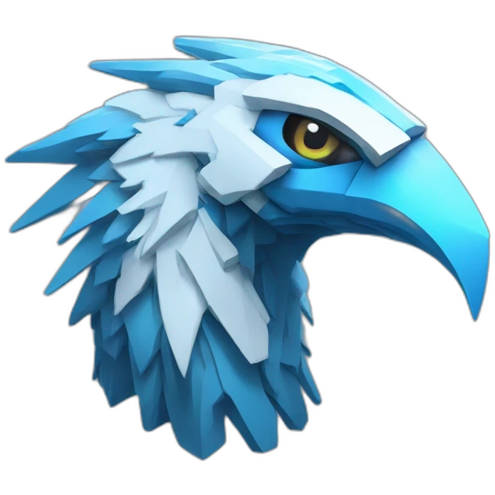 Minecraft Articuno Cyberpunk Head emoji