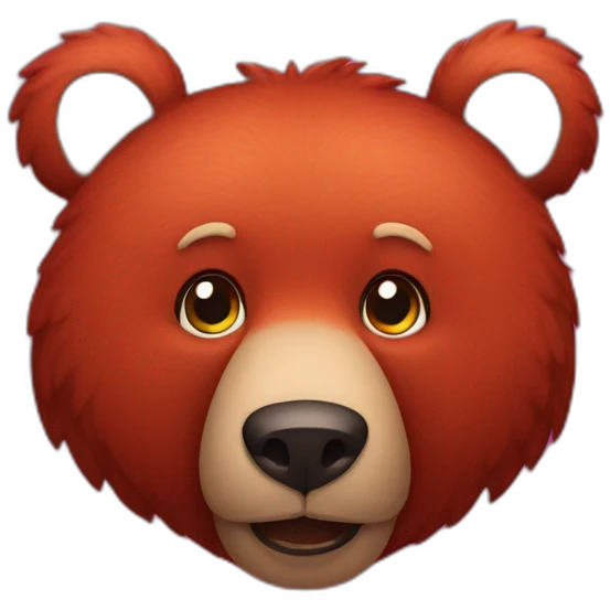 red bear emoji