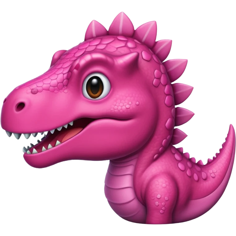 Crea un emoji de un dinosaurio de color rosa emoji