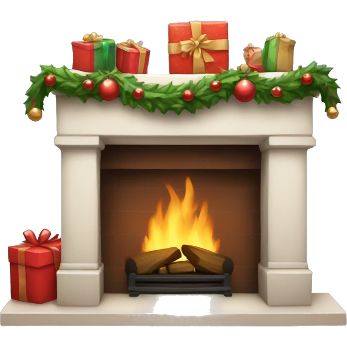 christmas fireplace emoji