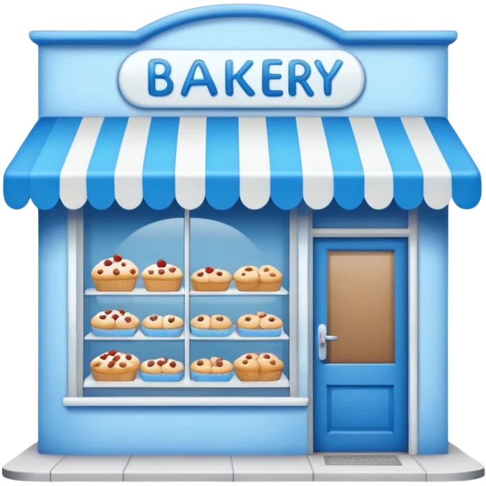 blue bakery store emoji