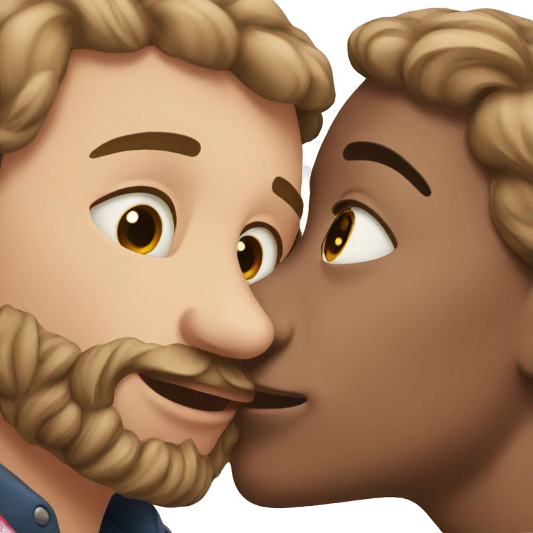 two does kissing emoji