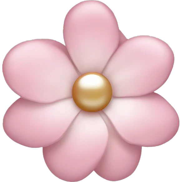 Pearl light pink flower emoji