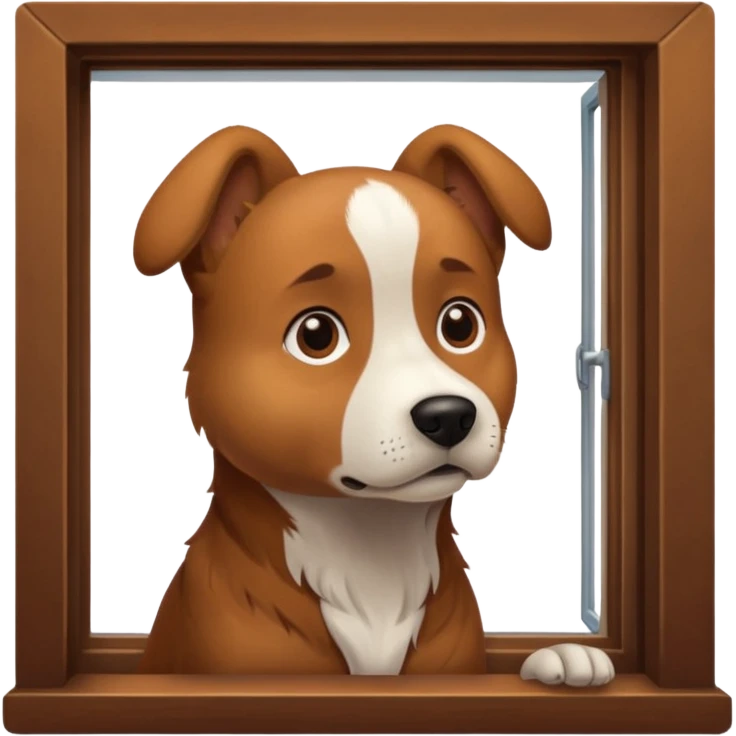 dog looking out of the window emoji