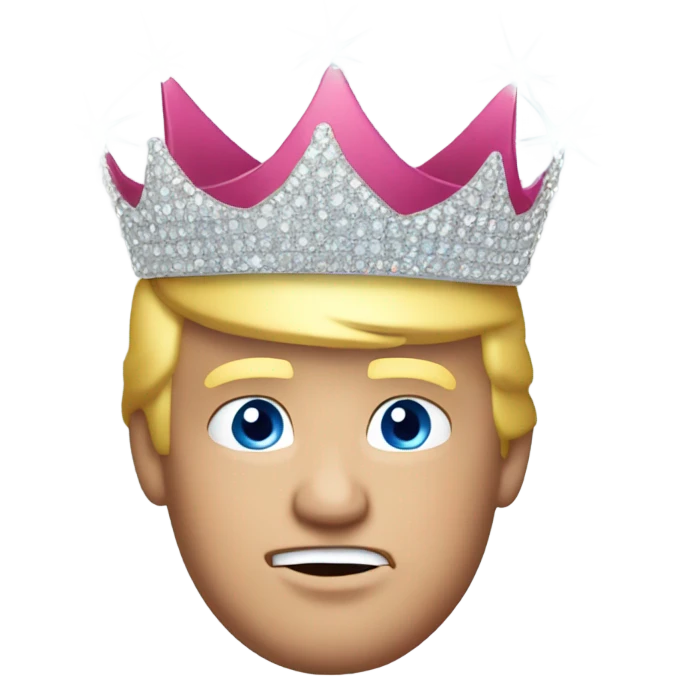donald trump wearing a princess crown emoji