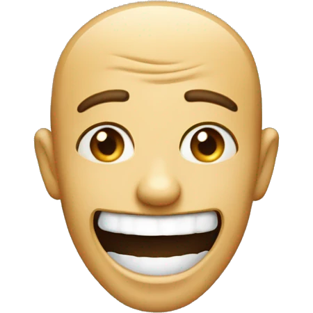 wide eyed open mouth smile like 😀 but with a tear falling down  emoji