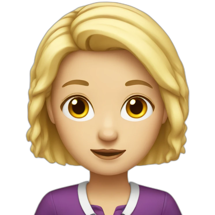 blonde girl a teacher emoji