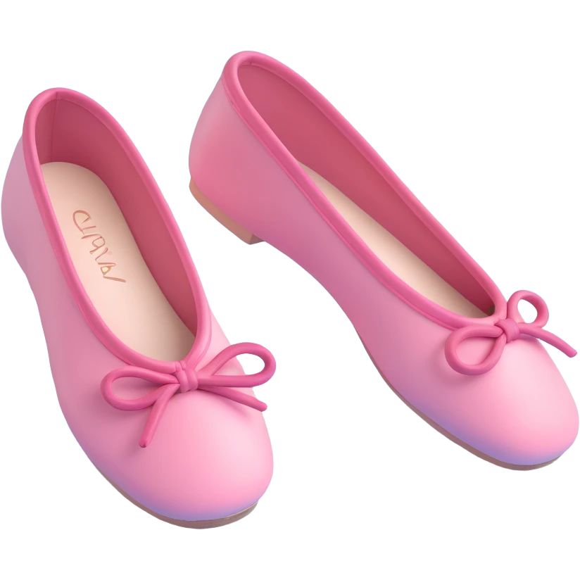 pink ballet shoes with 3D effect emoji