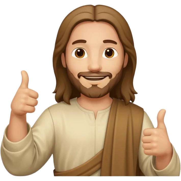 Jesus christ smiling thumbs up emoji