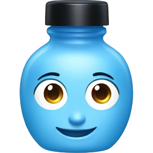 blue moisturiser emoji
