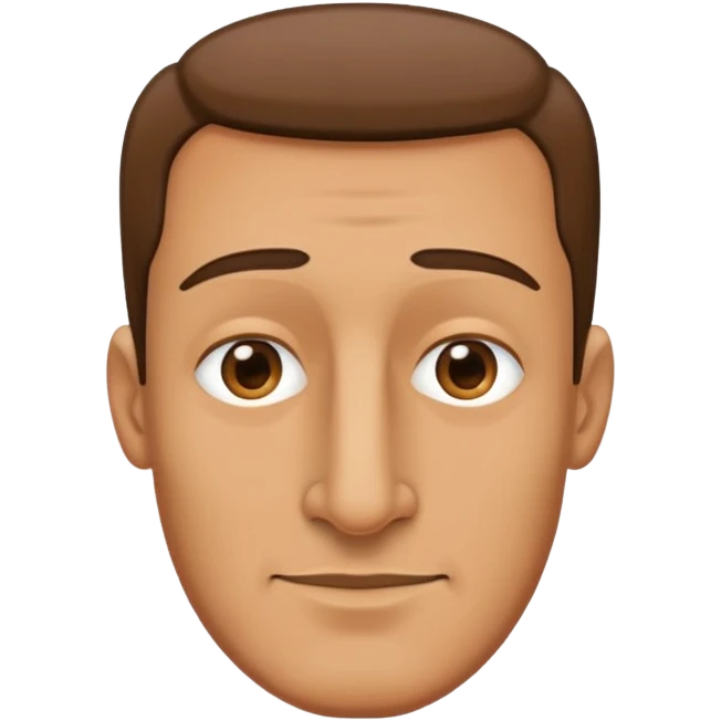man with rectangle shaped head and big nose emoji