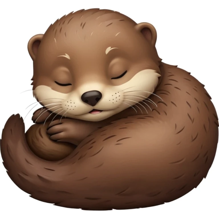 Loutre entrain de dormir emoji