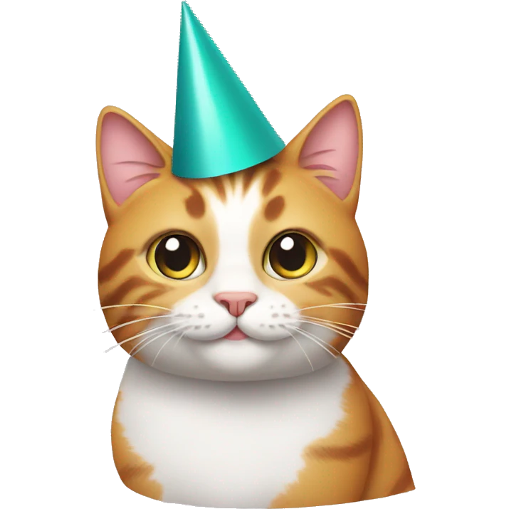 Cat with party hat emoji