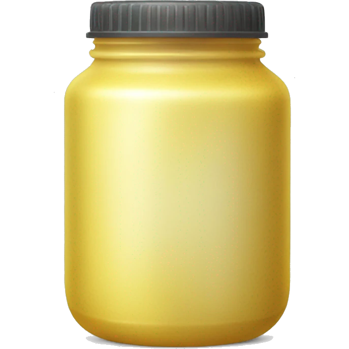small round container with yellow ish wax substance in the middle emoji