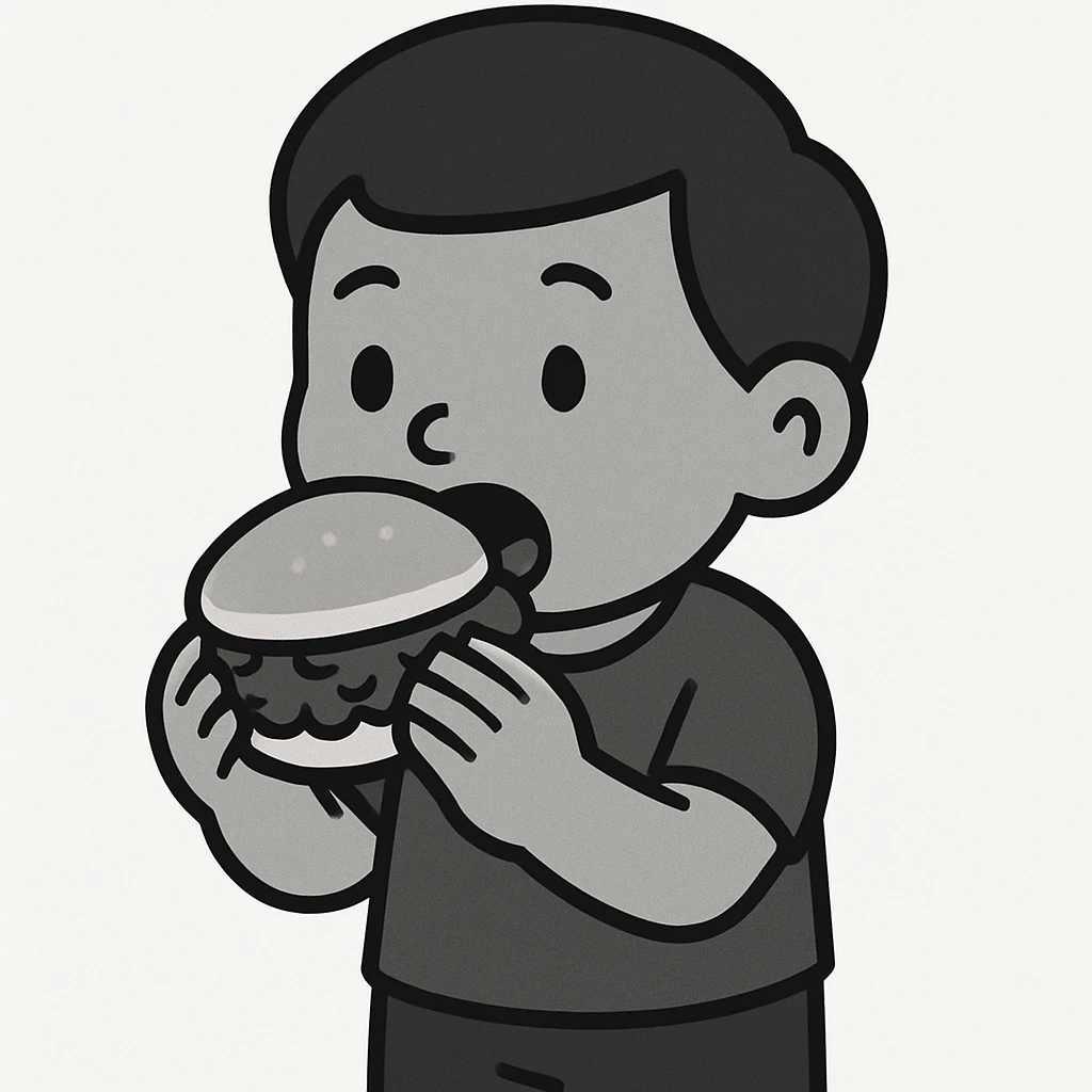 person eating sloppy joe emoji
