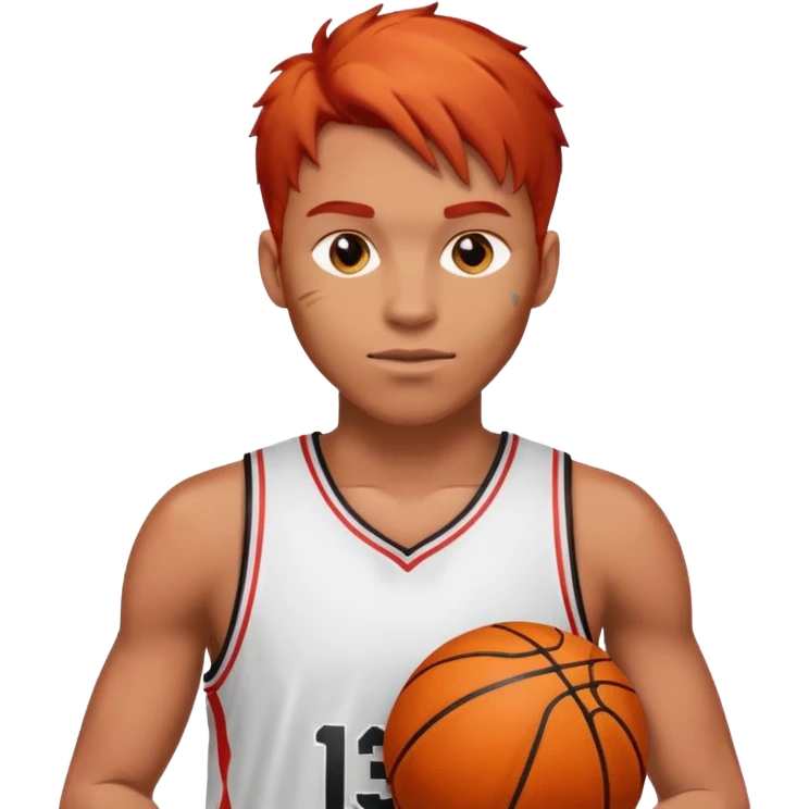 basketball player red haired man emoji