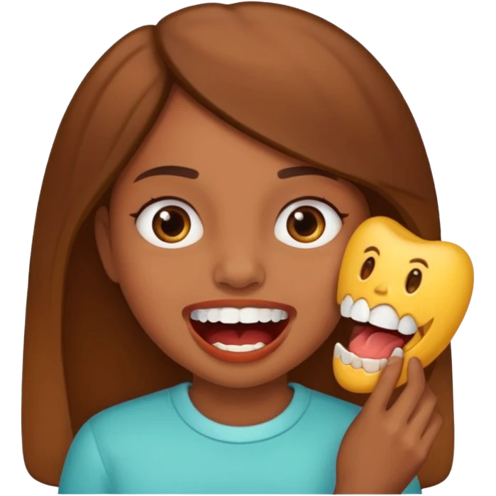 Girl sucking teeth  emoji