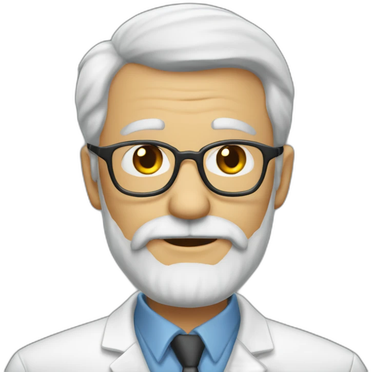 chem old bald beared professor emoji
