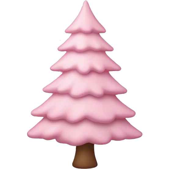 pastel pink christmas tree emoji