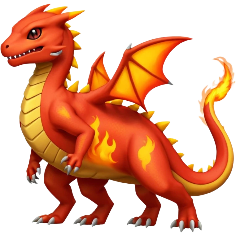 Fiery bony Charmeleon-Zeraora-Salandit-fusion emoji