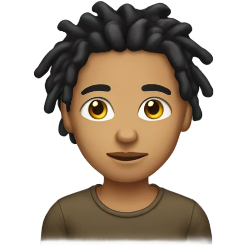 Lightskin boy with dreads emoji