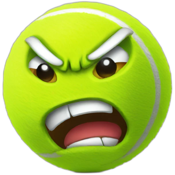 angry tennis ball emoji
