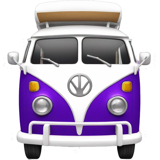 California campervan purple white emoji